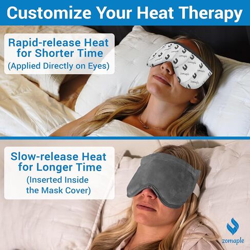 Zomaple Heated Eye Mask for Dry Eyes, Reusable Dry Eye Mask with Moist Heat Warming Compress, Soothing Eye Warm Compress for Dry Eyes Relief - Microwavable Eye mask for Dry Eyes, Stye and Blepharitis in Saudi Arabia