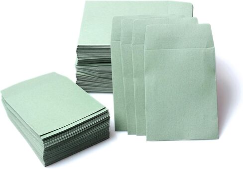 200 Pack Mini Envelopes, 2.8 x 3.5 Inch Coin and Small Parts Envelopes with Gummed Flap for Gift Cards Wedding Favors Baby Showers Garden, Black in Saudi Arabia