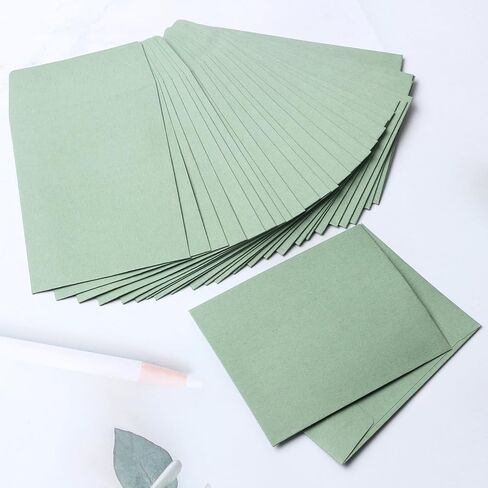 200 Pack Mini Envelopes, 2.8 x 3.5 Inch Coin and Small Parts Envelopes with Gummed Flap for Gift Cards Wedding Favors Baby Showers Garden, Black in Saudi Arabia