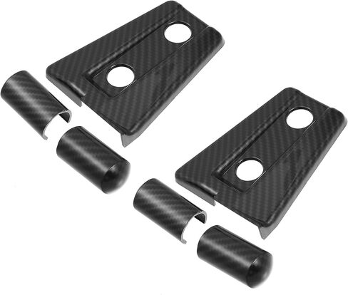 X AUTOHAUX 2 قطعة غطاء المحرك الأمامي المفصلي غطاء الكسوة الملحقات الخارجية الديكور لسيارة Jeep Wrangler JK Unlimited Sahara Rubicon 2-Door 4-Door 2007-2018 in Saudi Arabia