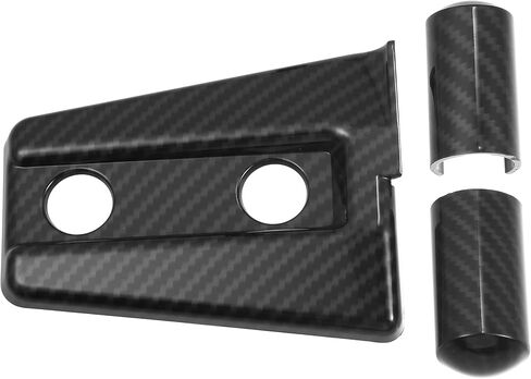 X AUTOHAUX 2 قطعة غطاء المحرك الأمامي المفصلي غطاء الكسوة الملحقات الخارجية الديكور لسيارة Jeep Wrangler JK Unlimited Sahara Rubicon 2-Door 4-Door 2007-2018 in Saudi Arabia