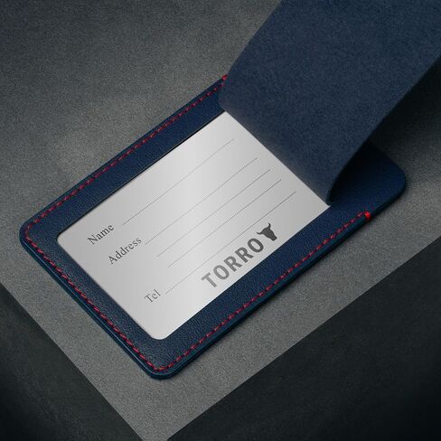 TORRO Leather Luggage Tag – Premium Leather Luggage Label for Suitcases and Travel Bags (Dark Brown) in Saudi Arabia