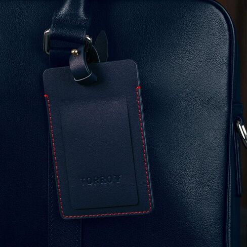 TORRO Leather Luggage Tag – Premium Leather Luggage Label for Suitcases and Travel Bags (Dark Brown) in Saudi Arabia