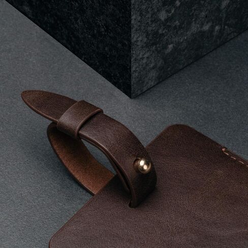 TORRO Leather Luggage Tag – Premium Leather Luggage Label for Suitcases and Travel Bags (Dark Brown) in Saudi Arabia