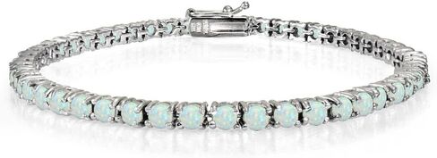 سوار تنس مستدير من الفضة الإسترليني أو الأحجار الكريمة الأصلية أو المصنعة مقاس 3 مم in Kuwait