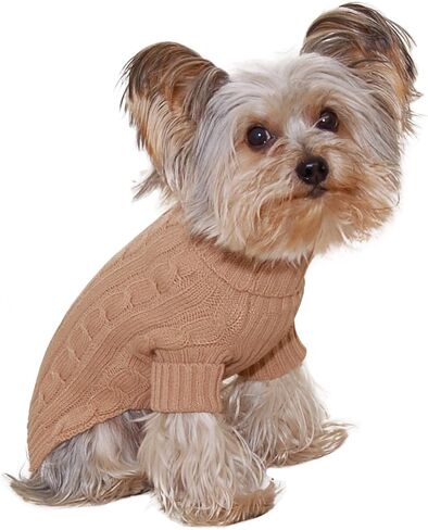 Turtleneck Dog Sweater Camel Size #10 in Saudi Arabia