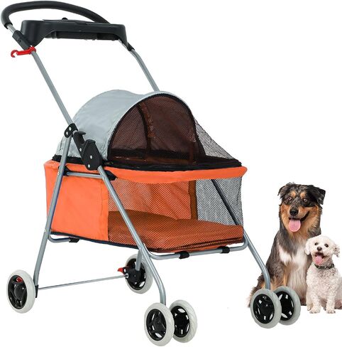 BestPet Foldable Pet Stroller for Small/Medium Dogs and Cats Up to 33 lbs in Saudi Arabia