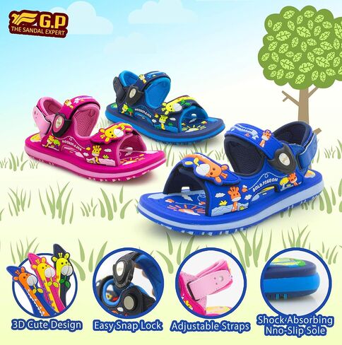 Gold Pigeon Shoes Easy SNAP LOCK Outdoor Water Kids Toddler Sandals for Girls & Boys. Everyday, Vocation, Pool, Summer, Beach Essentials. in Kuwait