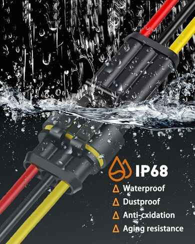 2 Pin DT Wire Connector 16 AWG Waterproof Automotive Electrical Connectors Deutsch Connector Male and Female Wire Connectors Plug Connectors with Heat Shrink Tubing for Car Truck Boat, 4 Kits in Saudi Arabia