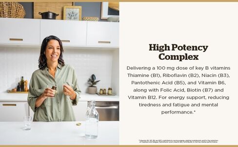 Solgar B-Complex "100" - 50 Vegetable Capsules - Energy Metabolism, Cardiovascular Health, Nervous System Support - Non-GMO, Vegan, Gluten Free - 50 Servings in Kuwait