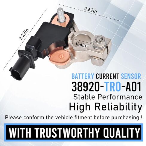مستشعر تيار البطارية 38920-TR0-A01 مستشعر درجة حرارة جهد البطارية مناسب لـ 2012-2015 Honda Civic CRV 2013-2018 Acura RDX 2013-2021 Acura ILX يستبدل OE # 38920-TR0-A02 in Kuwait