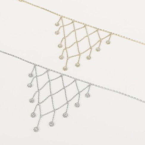 Shiny Rhinestone Bra Straps with Tassels Adjustable Detachable Metal Shoulder Straps for Strapless Bras and Dresses in Kuwait