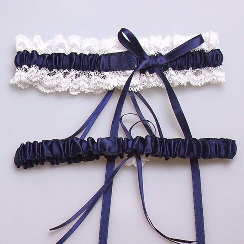 Women Wedding Garter Stretch Leg Garter Set Bridal Accessories with White Lace Floral Garters in Saudi Arabia