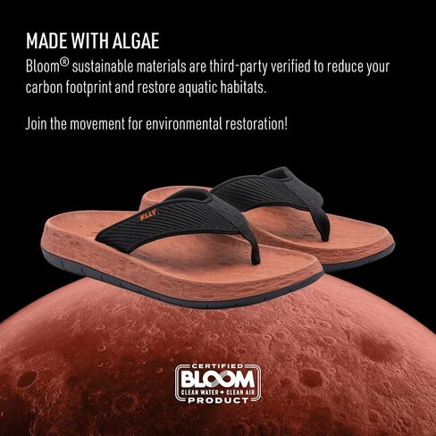 Kelly Slater Lunar Men's Beach Sandals | Water Resistant | Flip Flops For Men | Mens Sandals | Beach Sandals For Men | Mens Flip Flops | Eco Friendly | Arch Support | Beach Shoes Men in Saudi Arabia