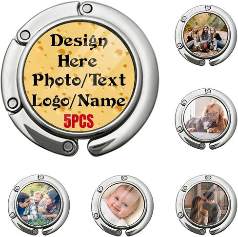 Customized Portable Handbag Hangers, Custom Purse Hanger, Upload Your Own Design, Photo Text Logo, Gift for Adult Men Women, Marble, 1.77"x1.77" in Saudi Arabia