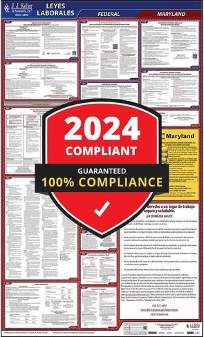 2024 Maryland and Federal Labor Law Poster (English, MD State) - OSHA Compliant All-in-One Laminated Poster in Saudi Arabia