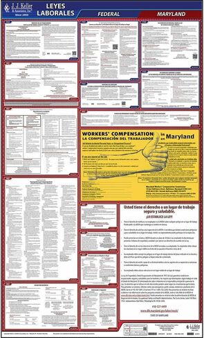 2024 Maryland and Federal Labor Law Poster (English, MD State) - OSHA Compliant All-in-One Laminated Poster in Saudi Arabia