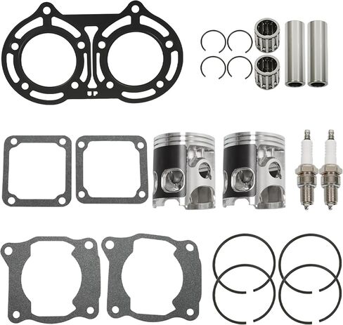 Stock Standard Bore Pistons 64mm Bearings Top End Gaskets Kit Replacement for Yamaha Banshee 350 YFZ350 1987-2006 in Saudi Arabia
