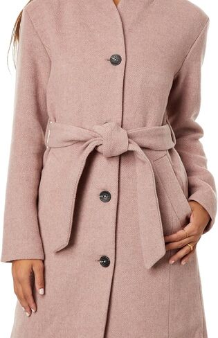 Avec Les Filles Wool Blend Overlap Collar Coat in Saudi Arabia