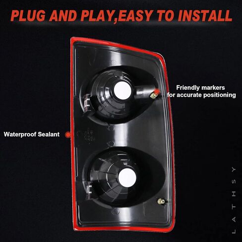 Tail Light Assembly Compatible With 2007 2008 2009 Dodge Ram 1500 2500 3500 Replace:55277303AC, 55277302AC in Kuwait