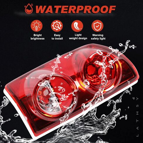 Tail Light Assembly Compatible With 2007 2008 2009 Dodge Ram 1500 2500 3500 Replace:55277303AC, 55277302AC in Kuwait