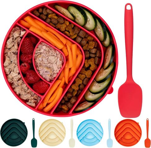 Silicone Slow Feeder Dog Bowls | Dog Slow Feeder for Large & Small Breeds | No-Gulp & Non-Slip Puzzle Feeder with Wide Grooves | Beige in Saudi Arabia