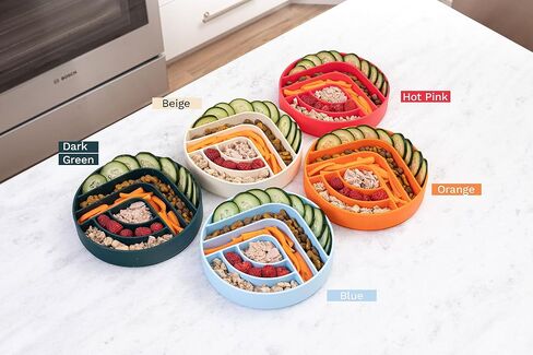 Silicone Slow Feeder Dog Bowls | Dog Slow Feeder for Large & Small Breeds | No-Gulp & Non-Slip Puzzle Feeder with Wide Grooves | Beige in Saudi Arabia