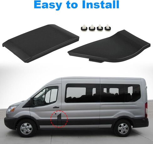 Fuel Door Gas Cap Hatch Cover with Moulding Compatible with Ford Transit 150 250 350 2015 2016 2017 2018 2019 Replacement for CK4Z-61405A26-B BK3Z-6129077-AA in Saudi Arabia