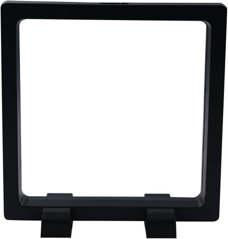10Pcs Coin Holder Challenge Coin Display Stand, Black 3D Floating Display Case for AA Coin Medallions Jewelry Rock Gem Arrowhead Collecting and Display (2.75×2.75×0.8 inches) in Saudi Arabia