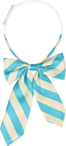 Women's Bowties Stylish Asymmetrical Pre-tied Stripe Bow Ties for School Casual in Saudi Arabia