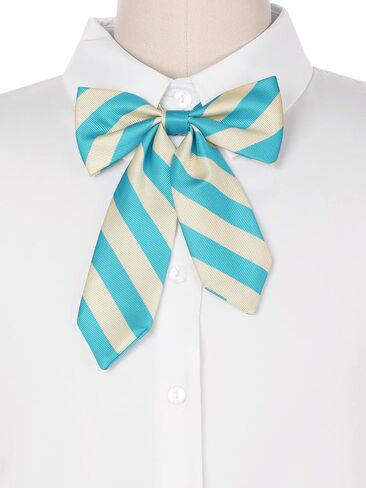 Women's Bowties Stylish Asymmetrical Pre-tied Stripe Bow Ties for School Casual in Saudi Arabia