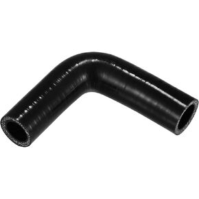 X AUTOHAUX 1 Pcs 19mm/0.75"-22mm/0.87" ID 90mm/3.54" Length 90 Degrees Black Car Silicone Hose Coolant Hose Universal