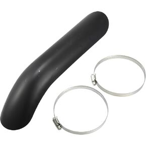 Motoforti Universal Motorcycle Exhaust Pipe Heat Shield Curved Motorbike Heat Insulation Cover, 265x55mm, Durable, Stainless Steel, Silver Tone, 1 Set