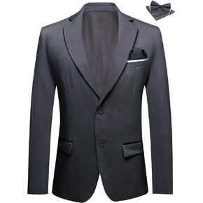 Barry.Wang Mens Casual Blazer Sport Coat Regular Fit Suit Jackets Business Lightweight Sports Jacket for Wedding Party