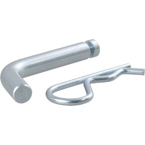 CURT 21404 Trailer Hitch Pin & Clip with Grooved Head, 1/2-Inch Diameter, Fits 1-1/4-Inch Receiver, Clear ZINC