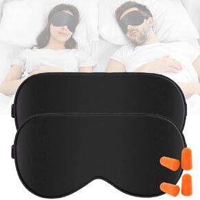 Eye Mask for Sleeping, Sleep Mask, Blindfold - Premium Silk Sleeping Masks for Women Men with Adjustable Strap, Eye Blinder, 100% Block Out Light, Zero Head Pressure