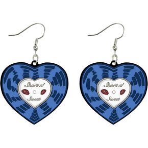 Sabrina Carpenter 𝐒𝐡𝐨𝐫𝐭 𝐧' 𝐒𝐰𝐞𝐞𝐭 Concert Earrings for Women Fans Acrylic Purple Heart Earrings Dangle Sabrina Album Inspired Earrings Merch Accessories for Costume Outfit Dress Decor in Kuwait