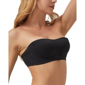 SilRiver Womens Push Up Strapless Bras Multi-Way Convertible Straps Silk Underwire Bra with Pads for Small Chested Women