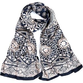 MEISEE 100% Mulberry Silk Long Scarf for Women Large Oblong Sunscreen Shawls Wraps Neck Headscarf Hair Wraps Gift Packed