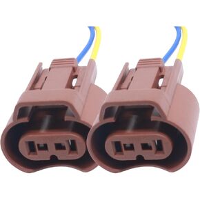 HiSport 9006 Headlight Plug Female Adapters Connector Wiring Harness Sockets Wire Plug Pigtails Compatible with High/Low Beam Or Fog Lights Use Replacement for OE 9006 HB4 (Pack of 2)