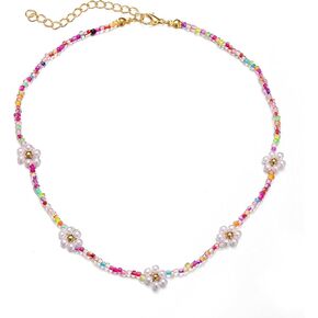 Pearl Necklaces Daisy Necklace Pearl Pendent Necklace Dainty Flower Necklace for Women