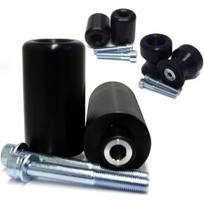 Shogun USA Made Yam MT-09 MT 09 2021 2022 2023 Complete Kit Black No Cut Frame Sliders includes Swing Arm Spools and Bar Ends - 755-6449