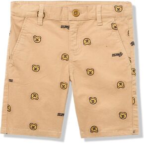 GUESS Boys' Organic Cotton Teddy Bear Chino Short