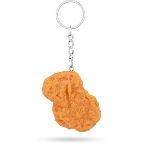 Realistic Chicken Nuggets Key Chain, Creative Imitation food Keychain Fun Cute Fried Chicken Nugget Key Ring for Suitcases Handbag Purse Keys Accessories