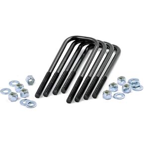 Rough Country 9/16" Large Radius Suspension U-Bolts | 9/16 x 3.125 x 10-7650, Black