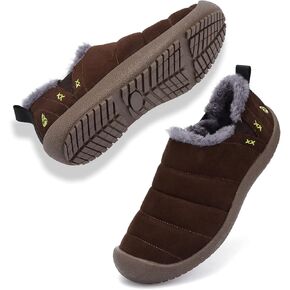Men's Snow Boots Winter Boots Warm Ankle Boots Slip On Fur Lined Booties Water Resistant Outdoor Walking Shoes 6-13US