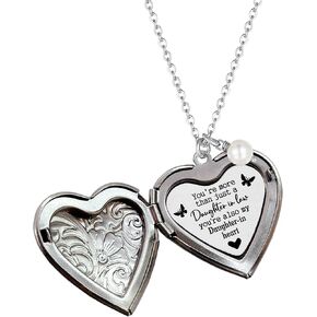 Daughter-in-Law Gifts from Mother-in-Law Best Daughter in Law Locket Necklace Gifts Daughter in Law Birthday Valentines Mother's Day Christmas Wedding Gift for Daughter in Law