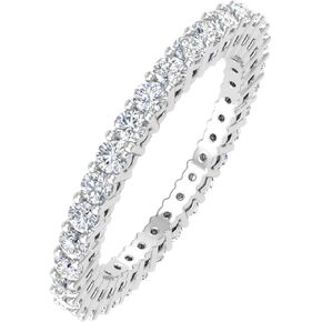 FINEROCK 1 Carat Diamond Eternity Wedding Band in 14K Gold