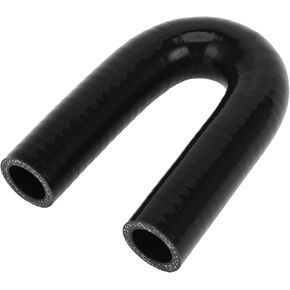X AUTOHAUX 1 Pcs 22mm/0.87" ID 120mm/4.72" Length 180 Degrees Black Car Silicone Hose Coolant Hose Universal