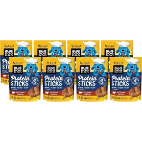Blue Dog Bakery Natural Protein Sticks, Beef, 6 Oz (Pack of 8)